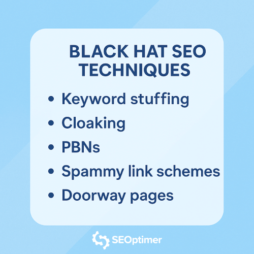 Techniques de SEO chapeau noir