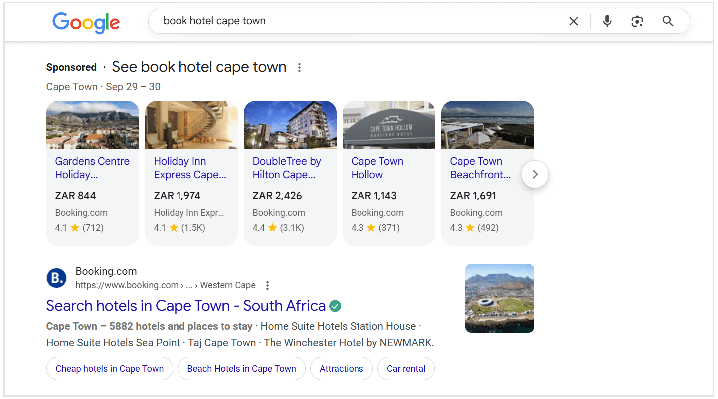 Prenota hotel a Città del Capo