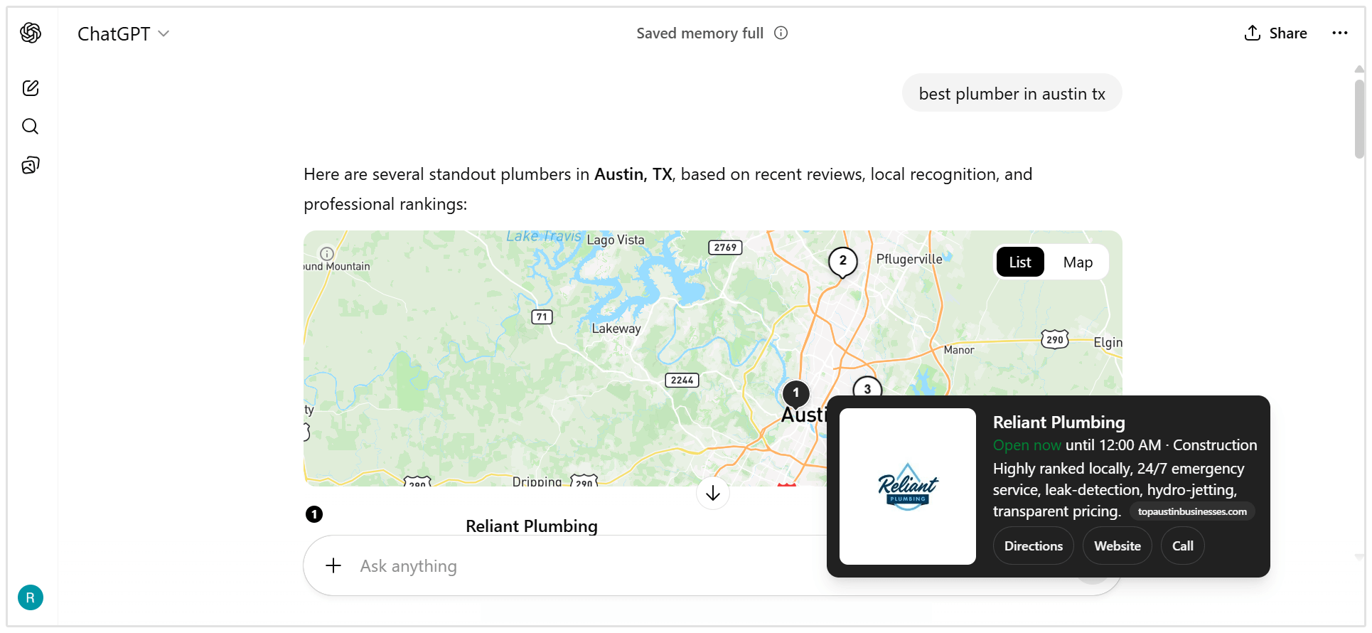 resultado de ChatGPT para fontanero
