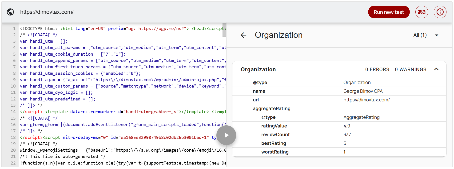 Beispiel für Schema-Markup