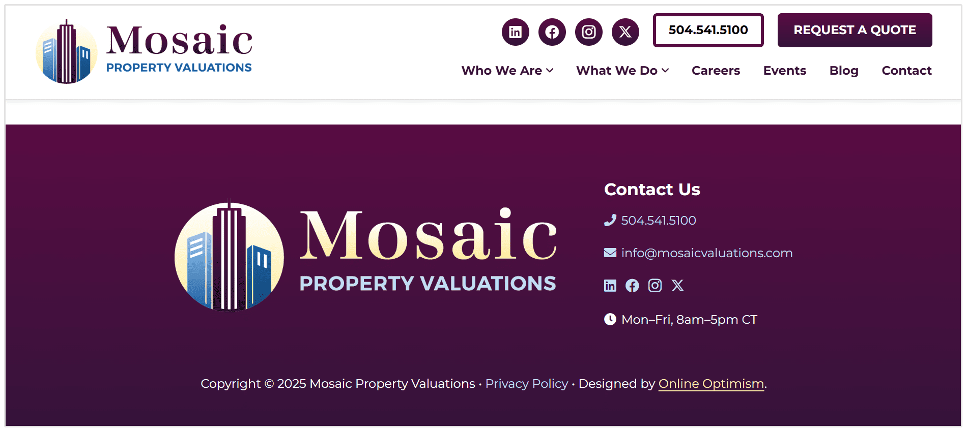 Designed by sitewide link